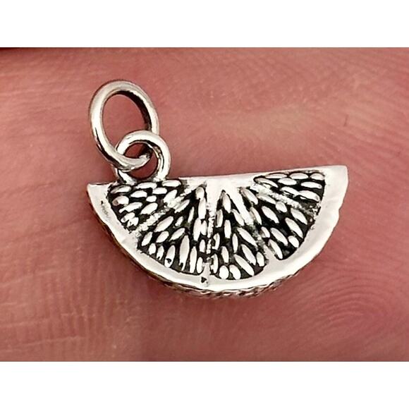 Sterling Silver Orange Slice Charm - Picture 1 of 9